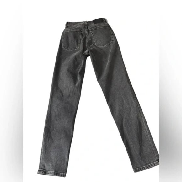 EVERLANE - Curvy Cheeky Straight Skinny Jeans Black Gray Wash Size 23 - Picture 5 of 9